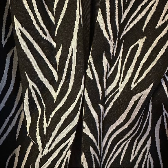 Maggie Barnes Blazer Black & White Zebra Print 3/4 Sleeve Glam Edgy 80s 3X - Picture 7 of 10